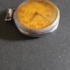 New Haven Open Face Pocket Watch Manual Wind Small Seconds Arabic Dial Works  