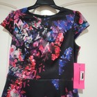 Nwt Vintage Betsey Johnson Y2k Pink Label Opt Art Floral Body Con Dress Size 12