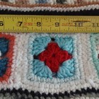 Handmade Multicolor Crochet Granny Square Blanket 39x54  Tight Knitting   Heavy