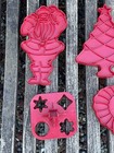 Vintage Tupperware Cookie Cutters Set Of 6 Red Plastic 1970s Holidays Kitsch