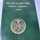 The City Of New York Official Directory 1969 Edition Mayor Lindsay- Green Book