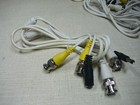 Universal Security Camera Audio Video Power Cctv Bnc 4    White Cables Lot Of 10