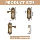 6sets 3 Styles 1 12 Scale Miniature Door Handle Dollhouse Metal Door Knob Lef   