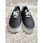 Levi Strauss   Co Mens Black Canvas Lace Up Sneakers Shoes Size 10