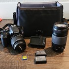 Canon Eos Rebel T6 Camera Bundle With Ef 75-300mm Lens  Bag  Batteries  Charger
