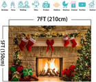 Fireplace Holiday Photography Backdrop Photo Booths Studio Props Vinyl 7x5ft Chr