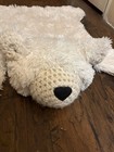 Claraloo Faux Fur Polar Bear Rug White Woodland Nursery Decor Handcrafted Plush