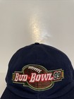 Vintage 1999 Bud Bowl Snapback Hat Cap Embroidered Navy Blue
