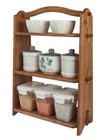 3 Tier Wood Kitchen Counter Organizer Bathroom Storage Shelf Multipurpose - Teak