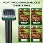 4-8 Pack Solar Power Ultrasonic Repellent Mice Gopher Mole Pest Snake Repeller