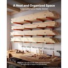 Uimoso 4-tier Wall-mounted Lumber Rack  Adjustable Storage For Wood  4-pack 