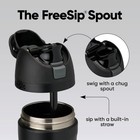 Owala Freesip Insulated Stainless Steel Water 24 Ounces  Very  Very Dark