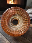 Vintage Ribbed Pink Depression Glass Art Deco Fairy Lamp