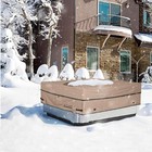 Waterproof 600d Polyester Square Hot Tub Cover Outdoor Spa Covers 72 X 72 Inch