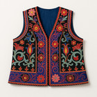 Vintage Vest - Bohemian Festival Embroidered Folk Vest     Boho Hippie Style