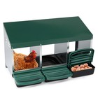 3 Compartment Chicken Nesting Box Hen Coop Roll Away Nesting Box For Laying Egg