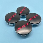 4pcs Set Black Red Srt Wheel Center Caps For Srt Hellcat 2015-2020 Rim Covers