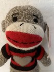 Sock Monkey Dan Dee Collector   s Choice Brown 9  Stuffed Monkey Silver Heart Tag
