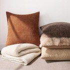 Pack Of 2 Decorative Throw Pillow Covers Soft Chenille Throw Pillows Solid Te   