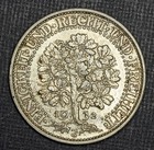 Germany Weimar 1932-j Silver 5 Marks Oak Tree