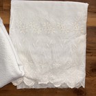 Lot Vtg Antique Knit Lace  Eyelet Lace Fabric Pieces Great For Dolls Or Crafts