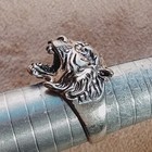 Extremely Rare Ancient Ring Silver Roman Lion Symbol Old Authentic Artifact
