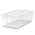 Plastic Pantry Organization And Storage Bins With Removable Dividers     4 Pack