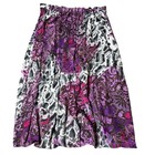 Peter Nygard Button Front Maxi Skirt Animal Paisley Print Pockets 16 Boho Chic