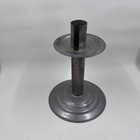 Antique Tin Metal Hog Scraper Candlestick 19th Century Primitive Butchers Tool