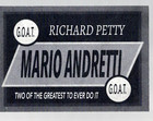 Racing G o a t s Mario Andretti Richard Petty Signed Trading Card Racing Legends