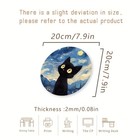 2d 1p Van Gogh Style Black Cat With Starry Sky Rubber Desk Mouse Pad 20 20 0 2