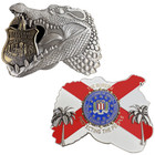 K-002 Fbi Special Agent Intel Analyst Alligator Challenge Coin Florida Gator All
