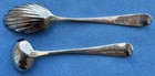Two English Sterling Silver Pieces 4 7 8  Small Spoon And 4  Ladle 20g