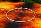 Sterling Silver Minimalist Choker Necklace     925 Silver Collar  Dainty Wire Chok
