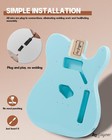 Diy Tele Style Electric Guitar Kit sonic Blue Painted Mahogany Body maple Neck 