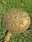 38  Antique Decorated Brass   Copper Bed Warmer  Wall Accent  Farm rustic