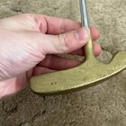 Vintage Acushnet Bulls Eye Golf Putter 35  Flange Right Hand W leather Grip