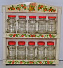 Rare Vintage 1980 s Strawberry Shortcake Spice Rack With 10 Spice Jars