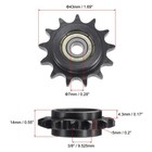 Idler Sprocket  7mm Bore 3 8  Pitch 13 Tooth  Carbon Steel With Insert Bearing