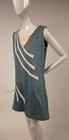 Art Deco 1920   s Women   s Cotton Swimsuit Bathing Suit W Stripe Detail