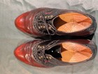 Vtg Johnston   Murphy Aristocraft Mens Two Tone Shoes Sz 7 5 D b 53561 Usa Made