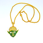 Piccolo Gem Necklace Dragon Ball Z Hip Hop Pendant Bling   Golden 23  Chain