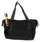 Ebay Weekender Large Travel Gym Bag Black Neoprene Zip Colorful Logo Ebayana Nwt