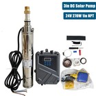 3  Solar Pump Submersible Pump Bore Dc 24v 270w Deep Well Pump   Mppt Controller