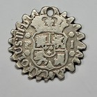 1762 Guatemala Pillar 1 Real Holed Spanish Colonial Turned Into A Gear    t598
