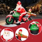 Christmas Inflatable Decoration 5 2 Ft Santa Riding Motorcycle With