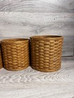 Longaberger 2006 Canister Basket Set 4 Woven Maple No Lids