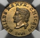 Chicago Il150j-11b R-6 Ngc Au-58 - Childs - Die Sinker   Engraver  of Tokens 