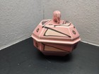 1930s Art Deco Pink Elephant Powder Vanity Box Geometric Futura Style 4  Wide
