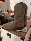 Tecovas Takota Western Cowboy Boots Men   s 10 5 Ee Wide Brown Suede Worn Once